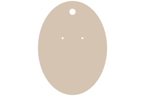 A Solid Beige Circle with Two Small Holes