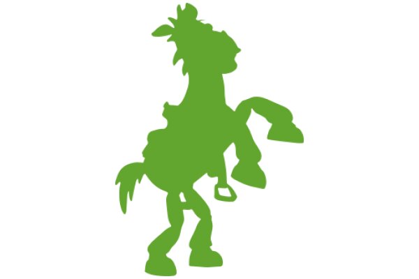 A Silhouette of a Horse in Green