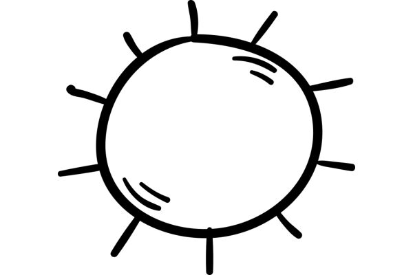 Simplistic Line Drawing of a Sunburst Pattern