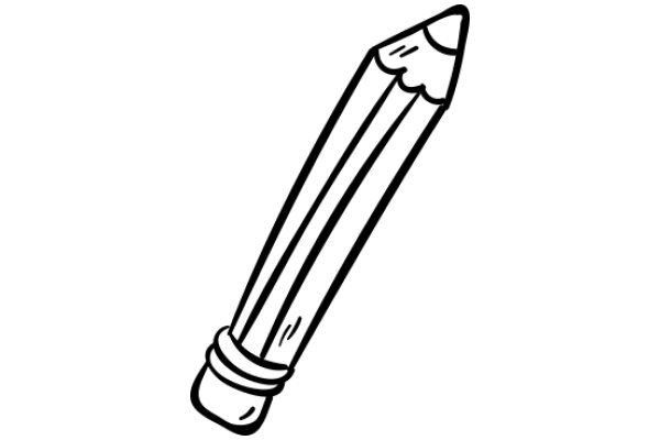 A Simple Line Drawing of a Pencil