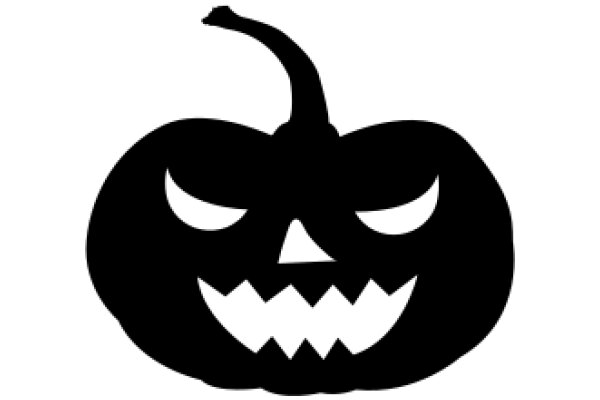 A Silhouette of a Pumpkin with a Smiley Face