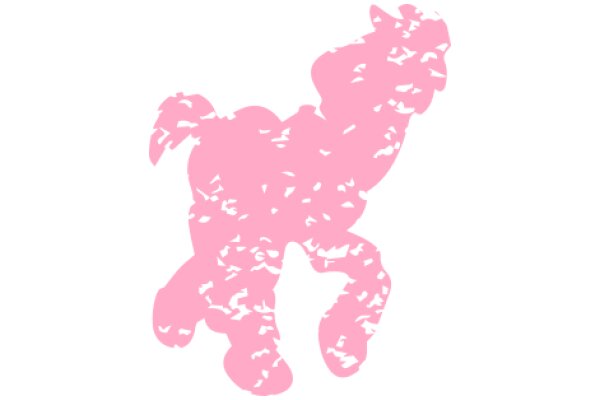 Pink Silhouette of a Horse with White Speckles