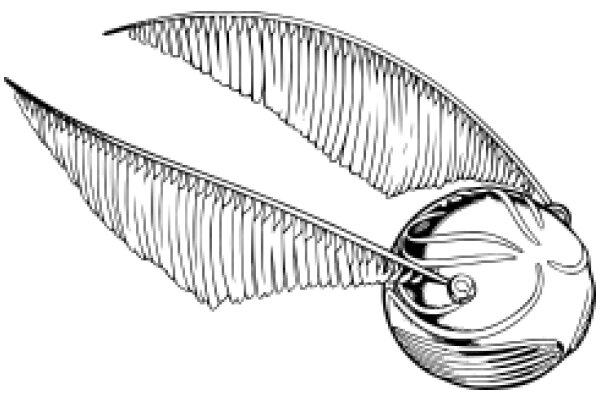 Stylized Illustration of a Feather and a Ball