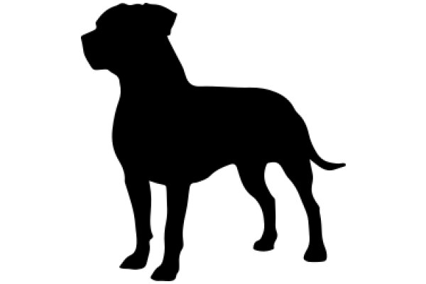 A Silhouette of a Dog, Standing Alone