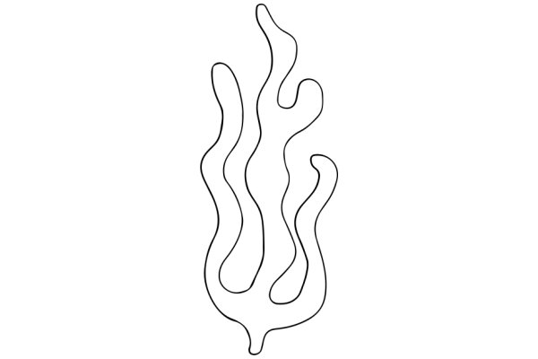 Simplistic Line Drawing of a Wavy Pattern