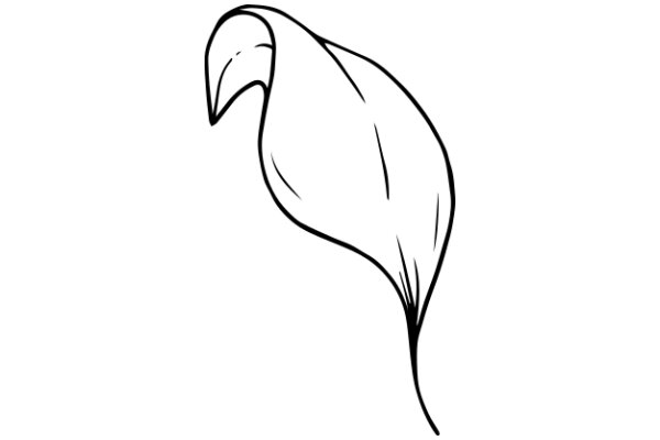 Stylized Artwork of a Leaf-like Shape