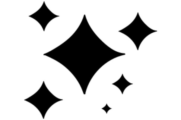 Stylized Black Star Pattern on White Background