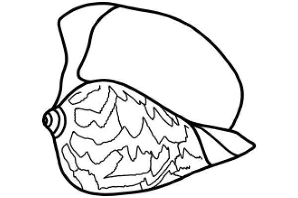 A Whimsical Line Drawing of a Shell