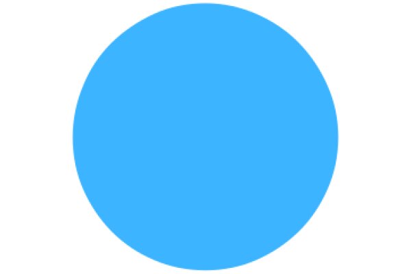 A Solitary Blue Circle in a White Background