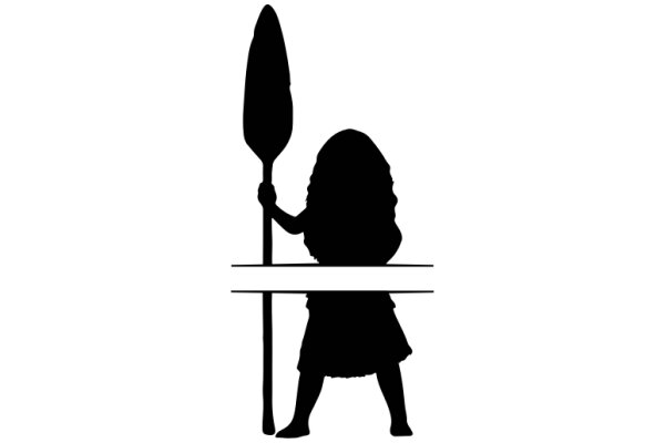 Silhouette of a Person Holding a Spatula