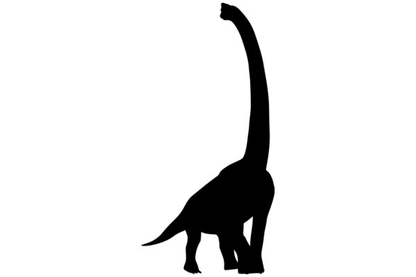 A Silhouette of a T-Rex on a White Background