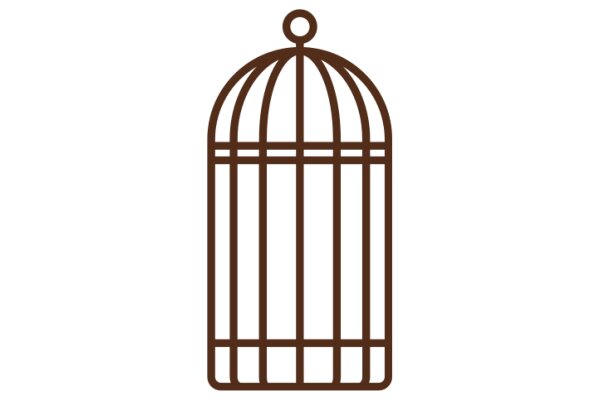 A Solid Brown Wire Cage