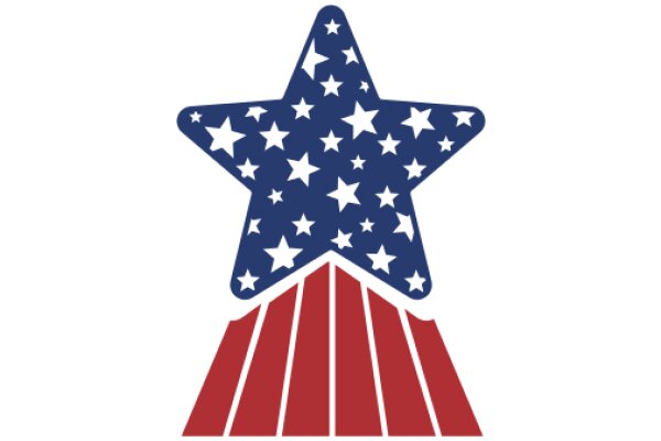 Stylish American Flag Star Design