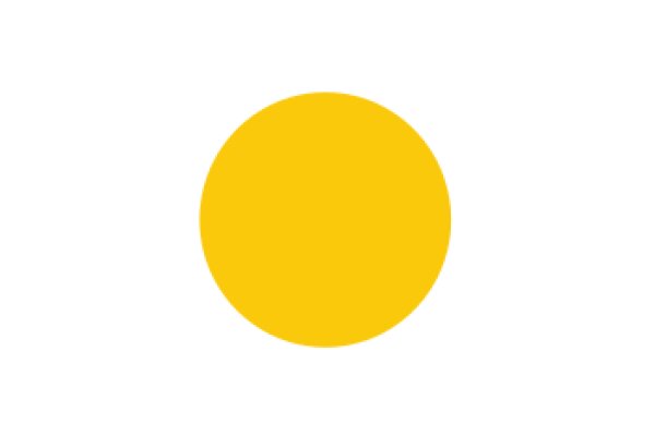 A Solitary Yellow Circle in a White Background