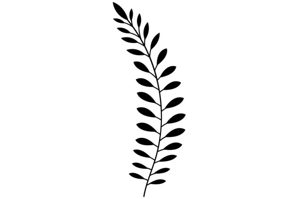 Simplistic Art: A Stylized Leaf Design