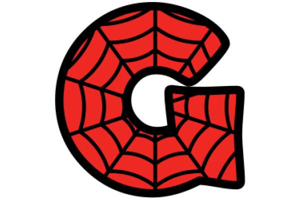 Vibrant Red Spider Web Logo