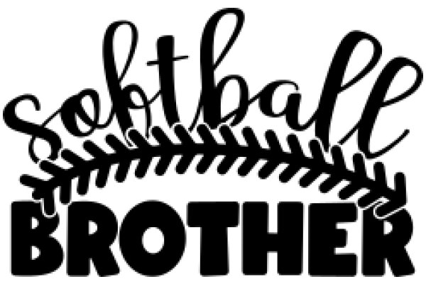 Sports-Themed Logo: 'Softball Brother' with a Stylized Baseball Bat