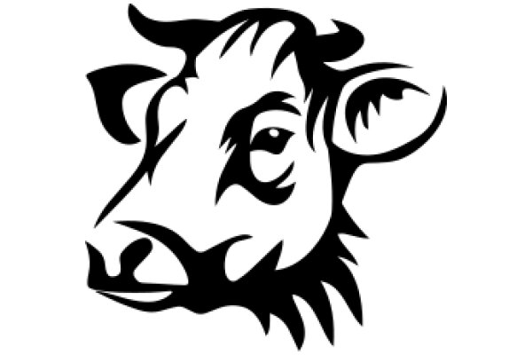 Stylized Cow Silhouette