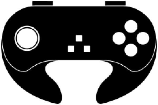 Stylized Black Game Controller Icon