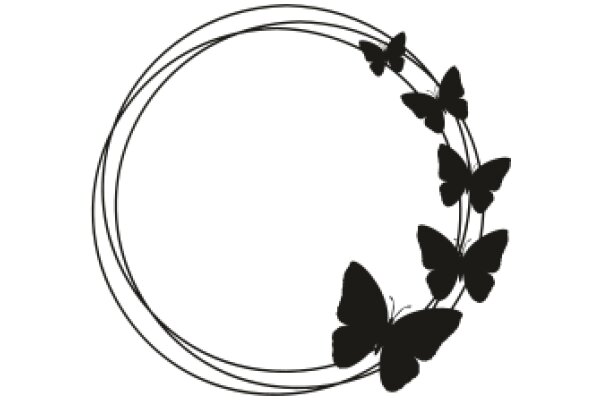 Elegant Black Butterfly Wreath