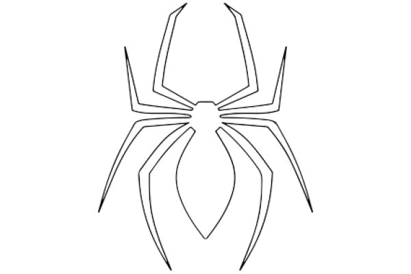 Simplistic Line Drawing of a Spider