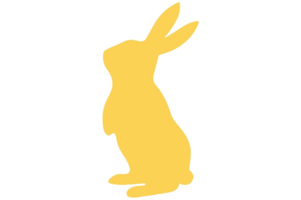 A Yellow Bunny Silhouette