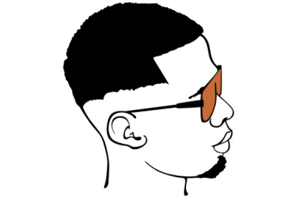 Stylized Portrait of a Man with a Beard and Sunglasses