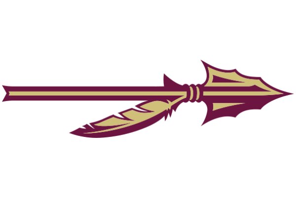 Stylized Purple and Gold Tomahawk Logo