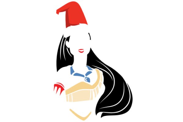 A Stylish Illustration of a Woman with a Red Hat