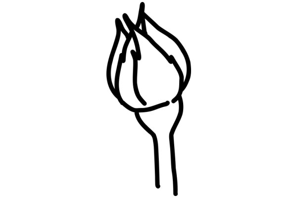 Simplistic Line Drawing of a Candle