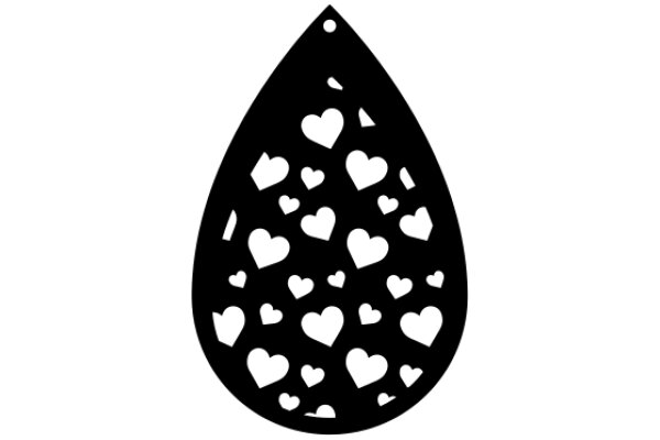 Silhouette of a Heart-Patterned Drop