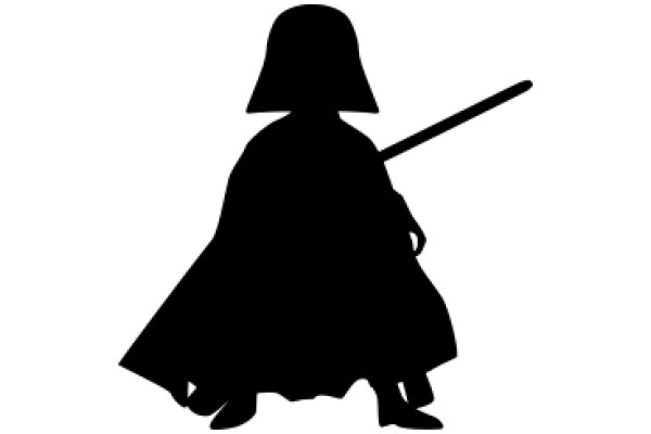 Silhouette of a Stormtrooper with a Lightsaber