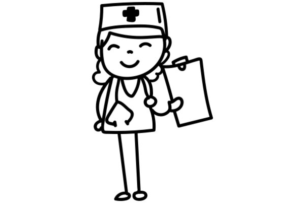 A Nurse's Day: A Coloring Book Page