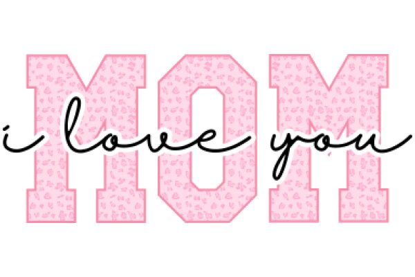 Mom, I Love You: A Heartfelt Message in Pink and White