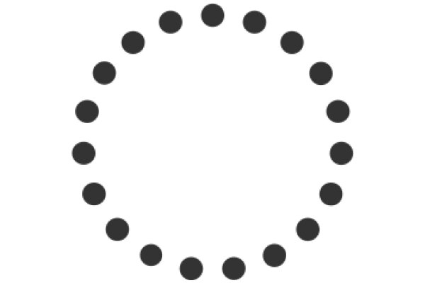 A Solid White Background with a Circle of Dots