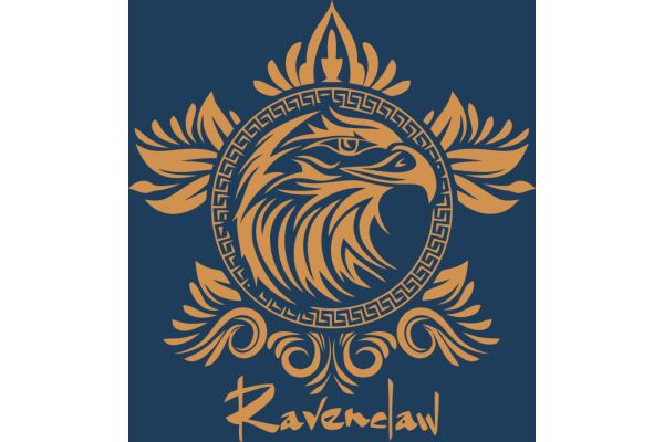 Stylized Eagle Emblem with the Word 'Ravenclaw' Below