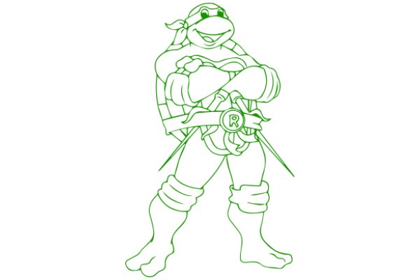 The Green Teenage Mutant Ninja Turtles: A Classic Cartoon Character