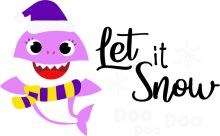 A Festive Holiday Greeting: Let It Snow with a Purple Fish!