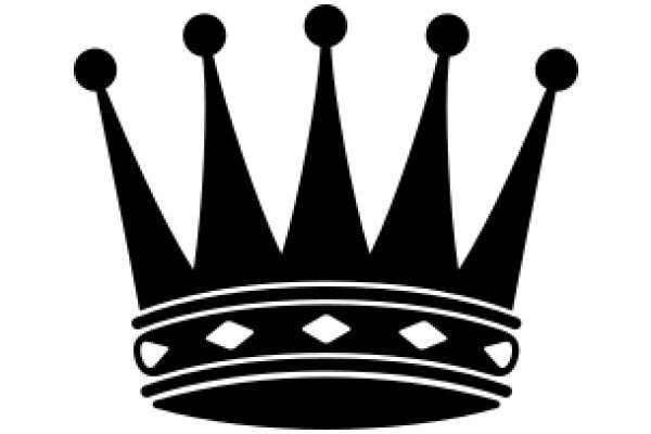 Elegant Black Crown Icon