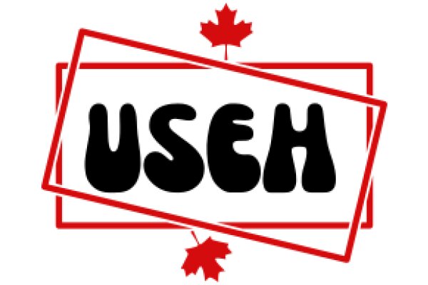 Canadian Flag with the Word 'USEH' in Black