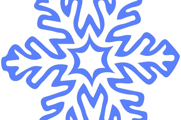 Stylized Blue Snowflake Design