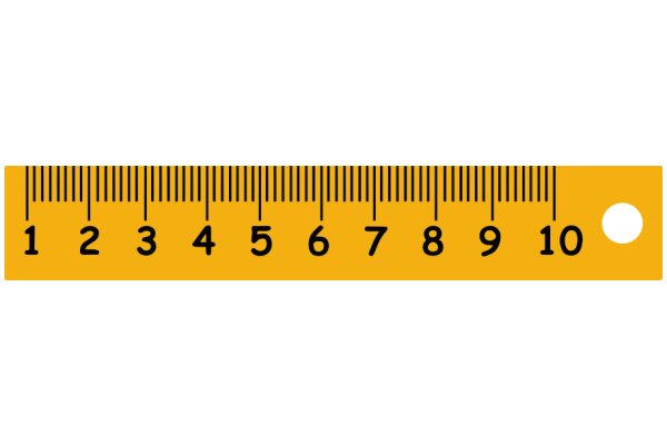 A Digital Ruler with a Yellow Background