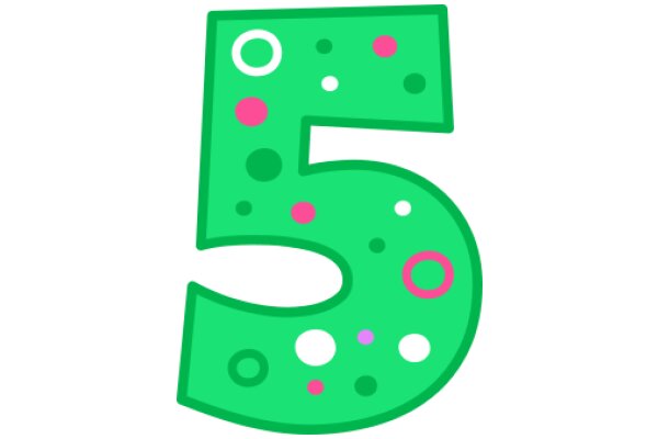 Vibrant Number Five Illustration