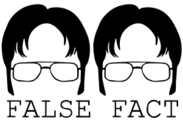 A Pair of Eyeglasses with the Words 'FALSE FACT' Superimposed on Them