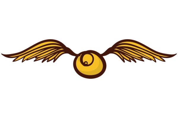 Stylized Logo of a Yellow Egg with Brown Wings