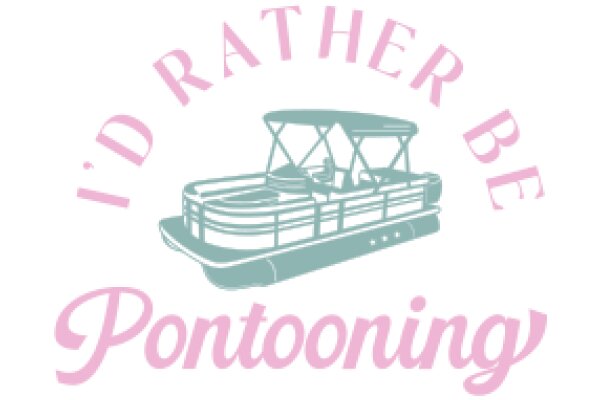 A Whimsical Boat Ride: A Pink and White Advertisement for Pontooning