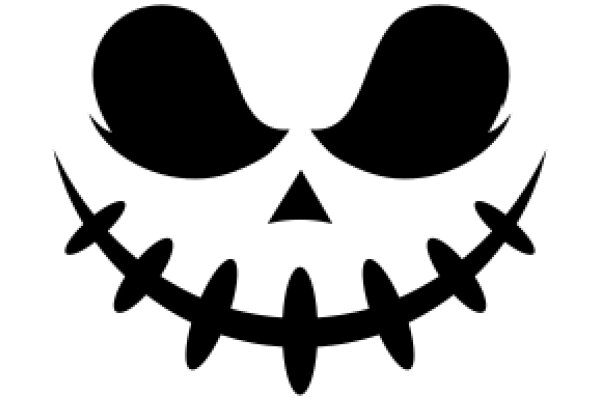 Stylized Icon of a Smiling Skull with Teeth