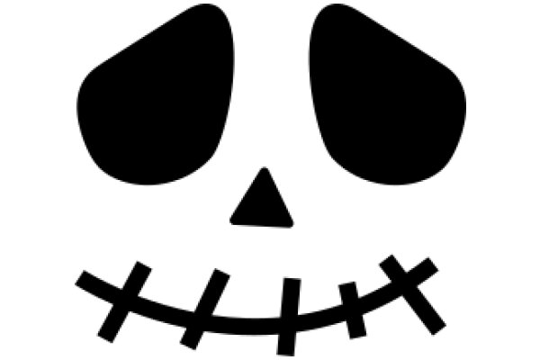 Halloween-themed Smiley Face with a Skeleton's Mouth