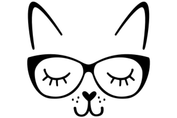 Stylish Black Cat Eyeglasses with a Smile