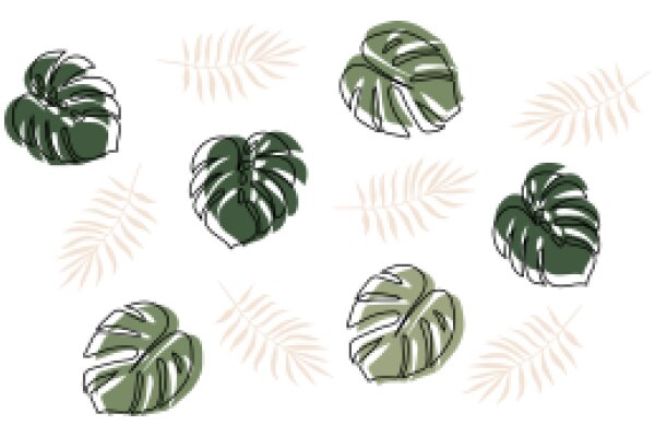 A Collection of Stylized Plant Illustrations